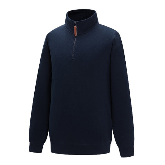 Pilbara Men's Closed Front Fleece Pullover - French Navy