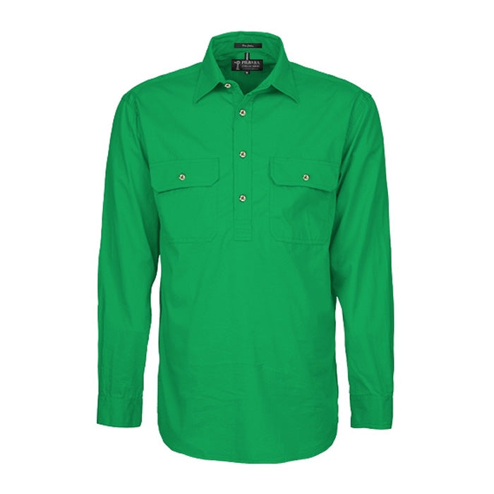 Pilbara Men's Shirt Closed Front L/S Shirts - Light Colours