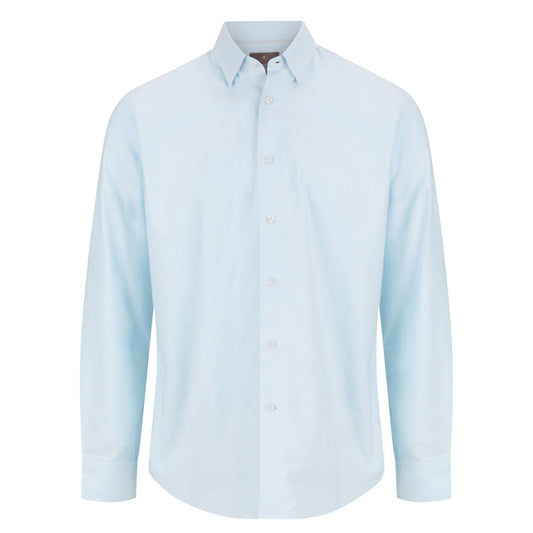 Gloweave Ashton Cotton L/S Casual Shirt-Blue