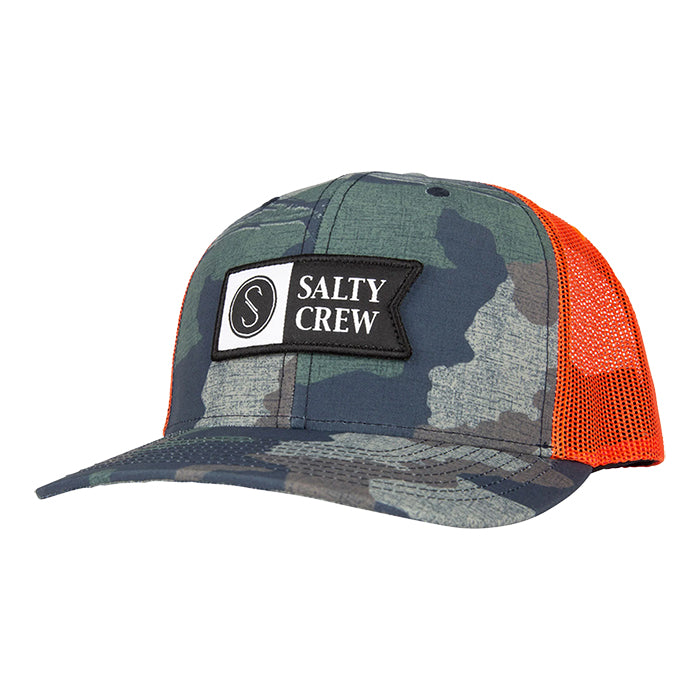 Salty Crew Pinnacle 2 Retro Trucker - Camo/Orange