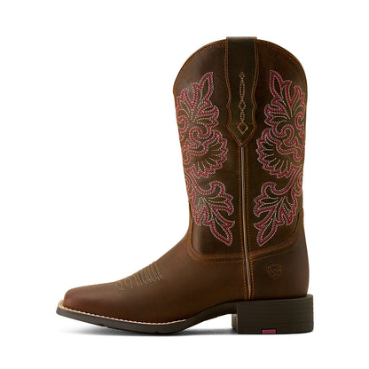 Ariat Women's Round Up StretchFit Western Boot - Sassy Brown