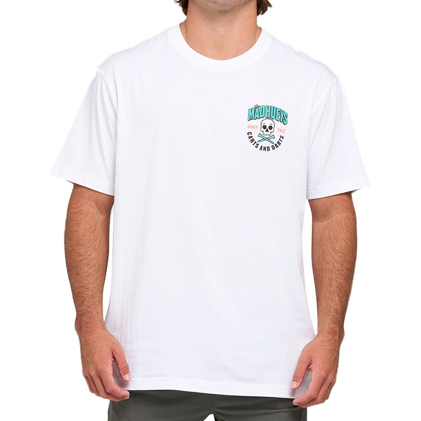 The Mad Hueys Carts and Darts S/S Tee - White