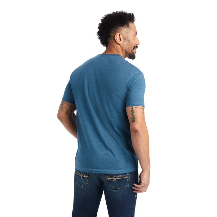 Ariat Men's Ariat Masthead T-Shirt - Steel Blue Heather