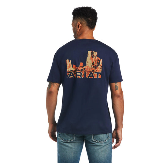 Ariat Men's Monument Sunset T-Shirt - Midnight Navy