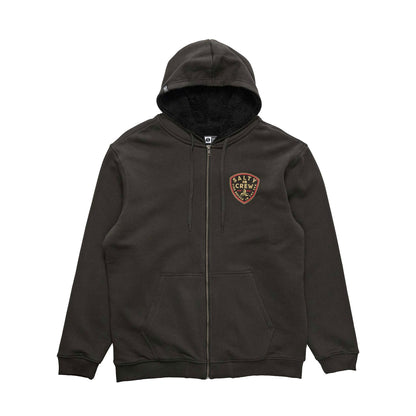 Salty Crew Rotor Fleece Lined Zip Thru Hood - Vintage Black