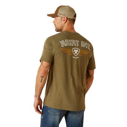 Ariat Men's Outline Wing Tee - Military Heather