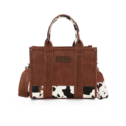Wrangler Cow Print Crossbody Bag - Dark Tan