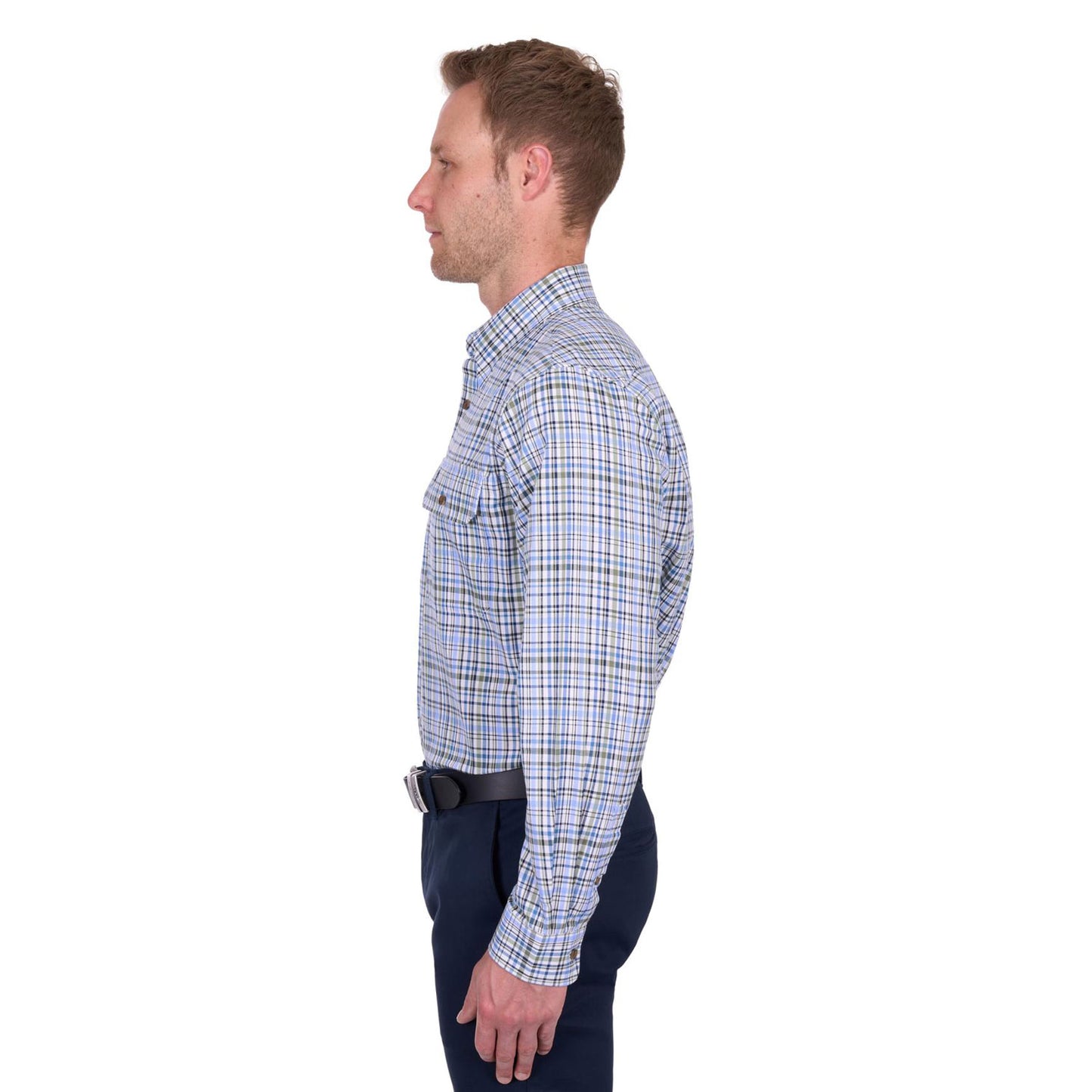 Thomas Cook Men's Eric 2-Pocket L/S Shirt - Blue/Green