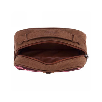 Wrangler Embroidered Cosmetic Bag - Camel