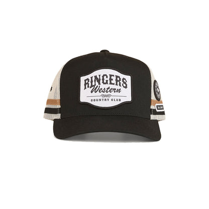 Ringers Western Country Club Deep Fit Trucker Cap - Black
