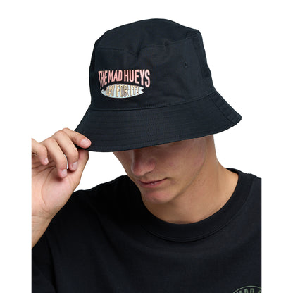 The Mad Hueys Day For It Froggies Reversible Bucket Hat - Vintage Black