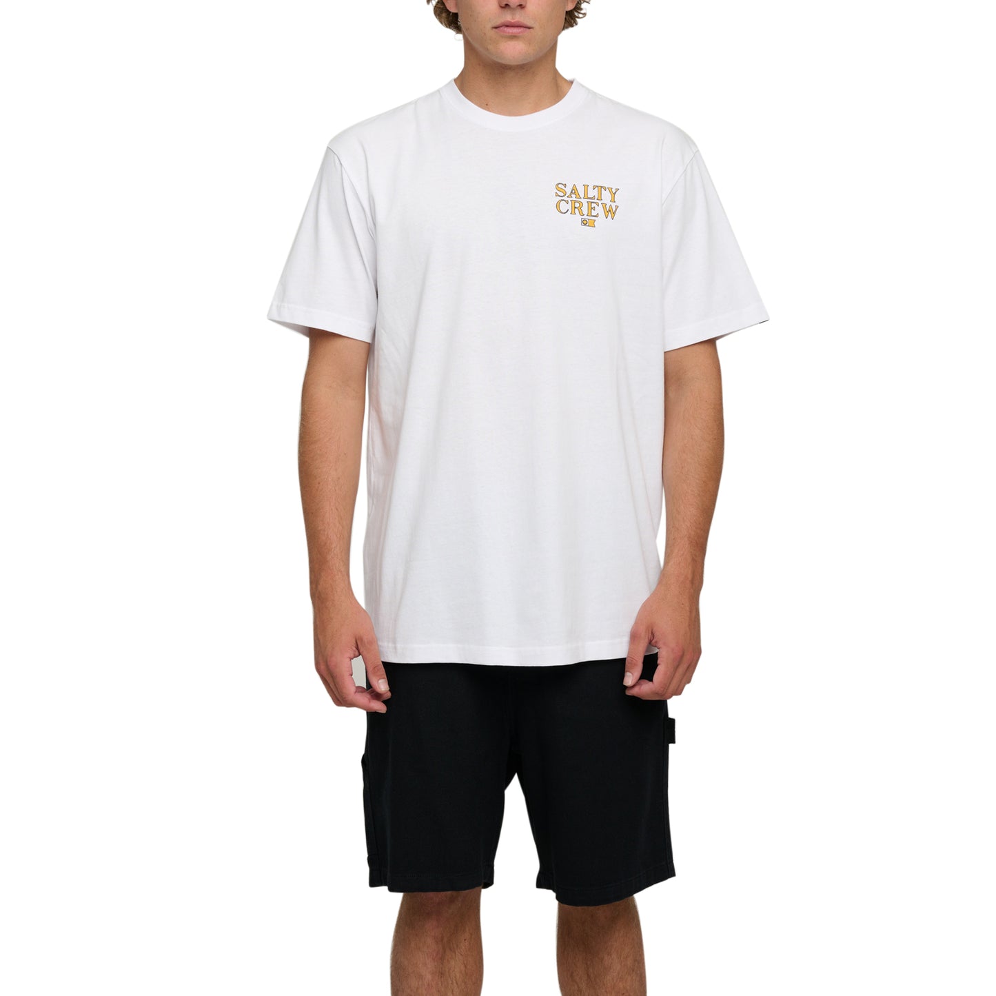 Salty Crew Fish On Standard S/S Tee - White