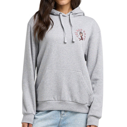 The Mad Hueys Mermaid Anchor Women's Hooded Pullover - Grey Marle