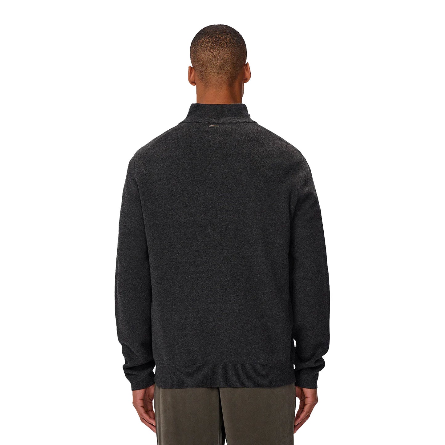 Industrie The Lakewood Zip Neck Knit - Charcoal