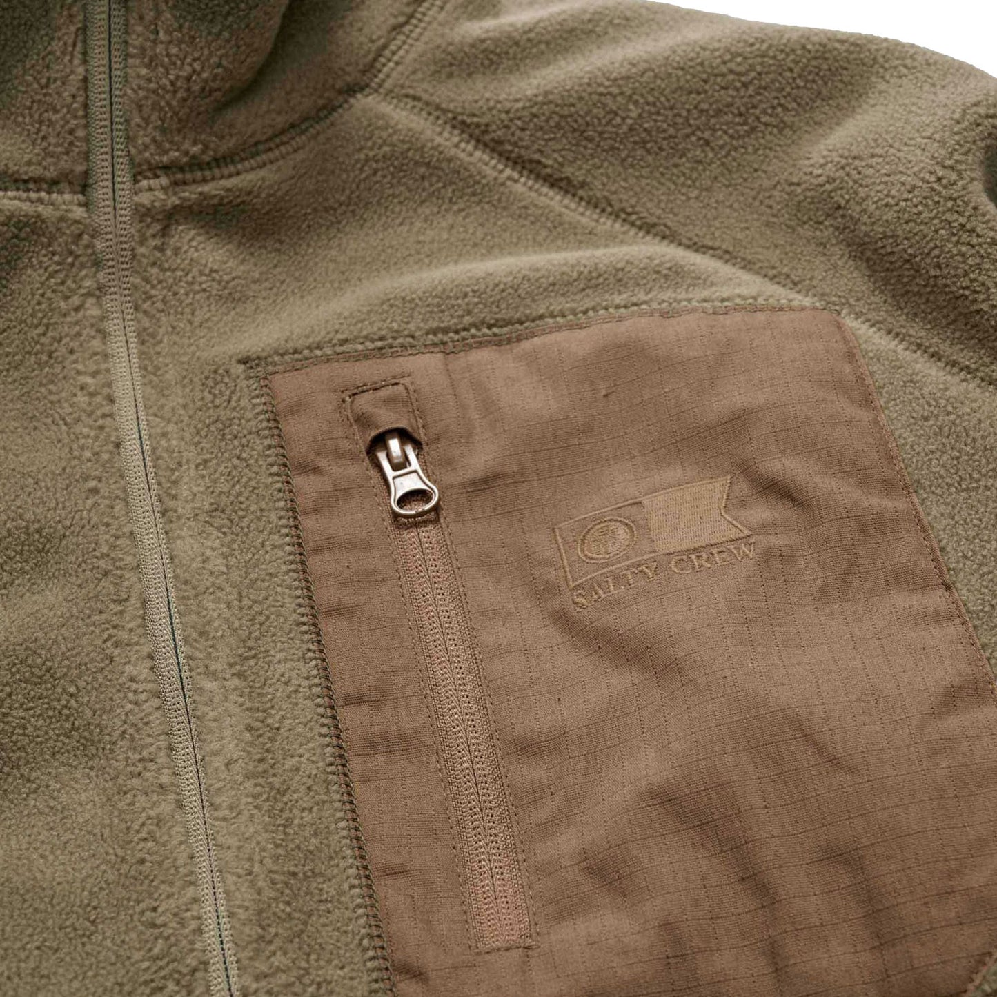Salty Crew Drag Polar Zip SC Fleece - Dusty Olive