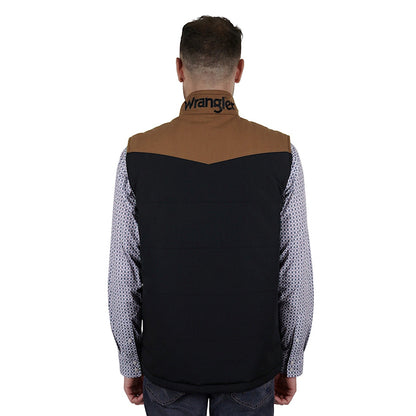 Wrangler Men's Spencer Vest - Black/Tan