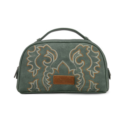 Wrangler Embroidered Cosmetic Bag - Sage
