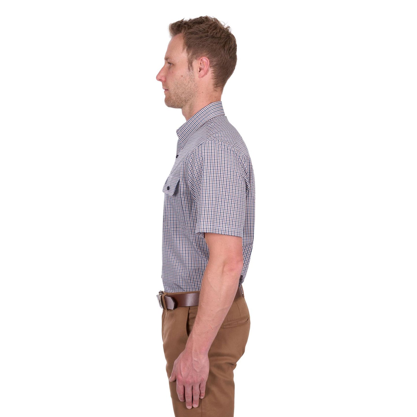 Thomas Cook Men's Will 2-Pocket S/S/ Shirt - Navy/Tan