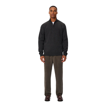 Industrie The Lakewood Zip Neck Knit - Charcoal