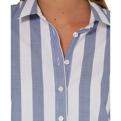 Pilbara Women's Jacquelin Classic Cotton Shirt - Chambray/White