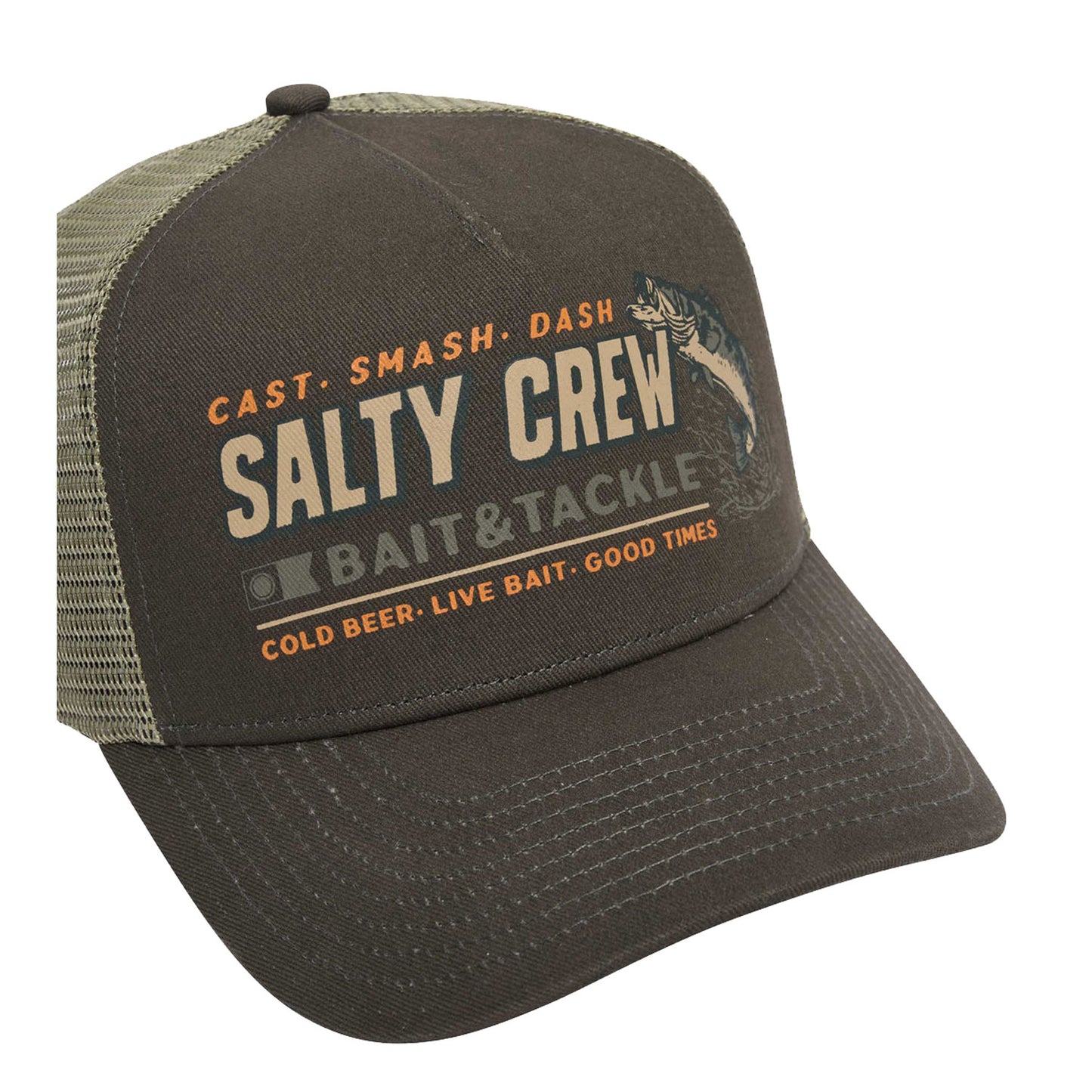 Salty Crew Live Bait Retro Trucker Cap - Coal