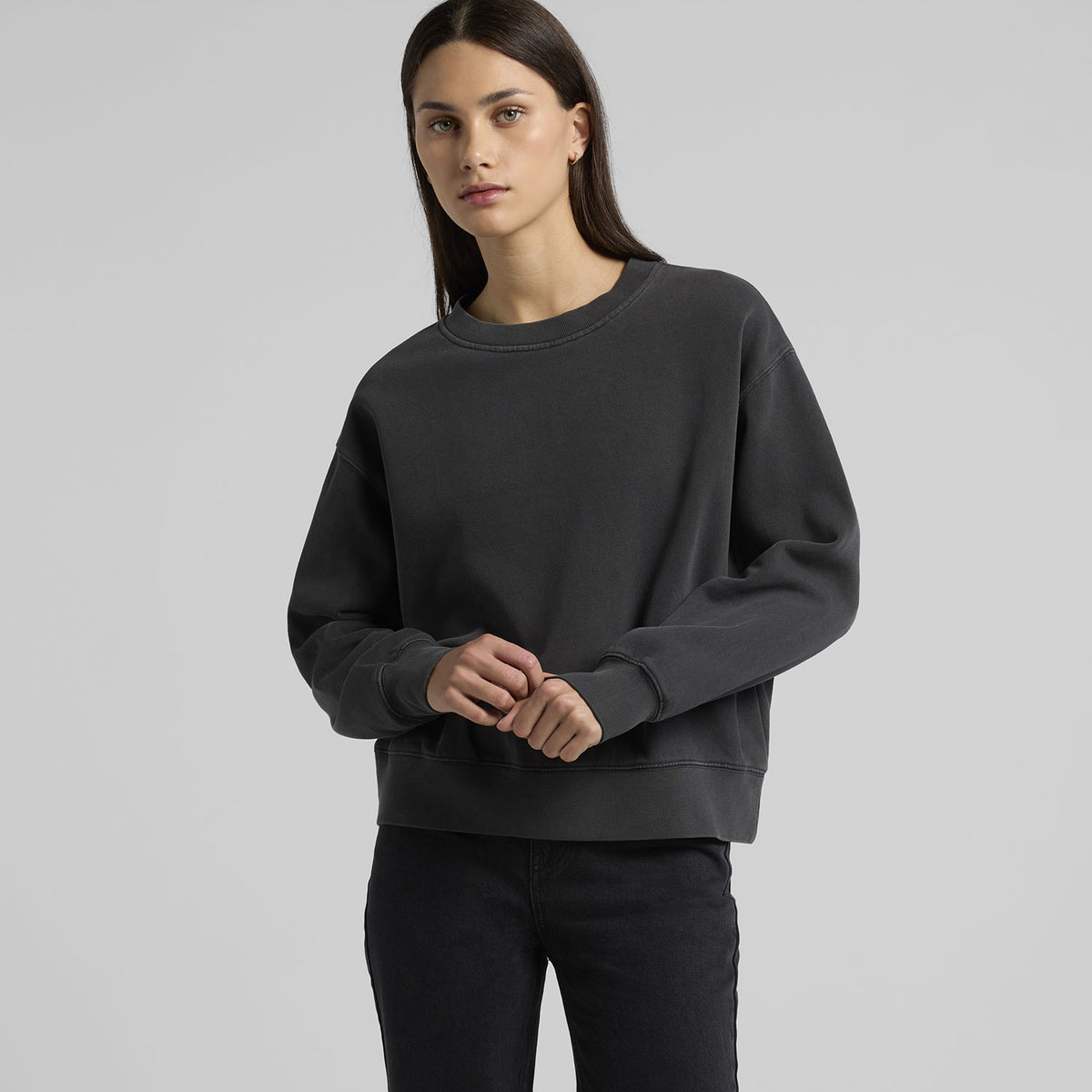 AS Colour Wo's Relax Faded Crew - Faded Black