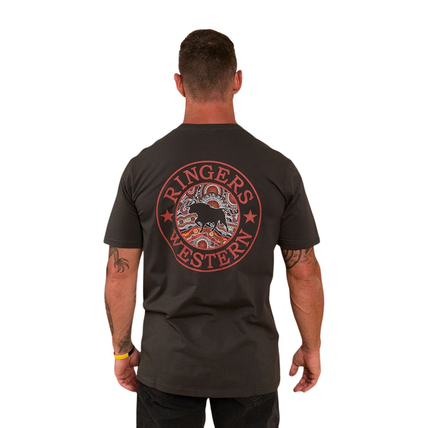 Ringers Western Unisex Walk About Warrior T-Shirt - Charcoal