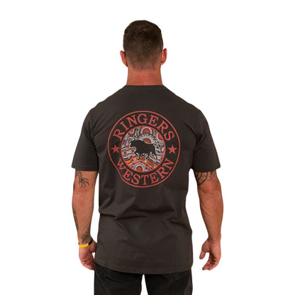 Ringers Western Unisex Walk About Warrior T-Shirt - Charcoal