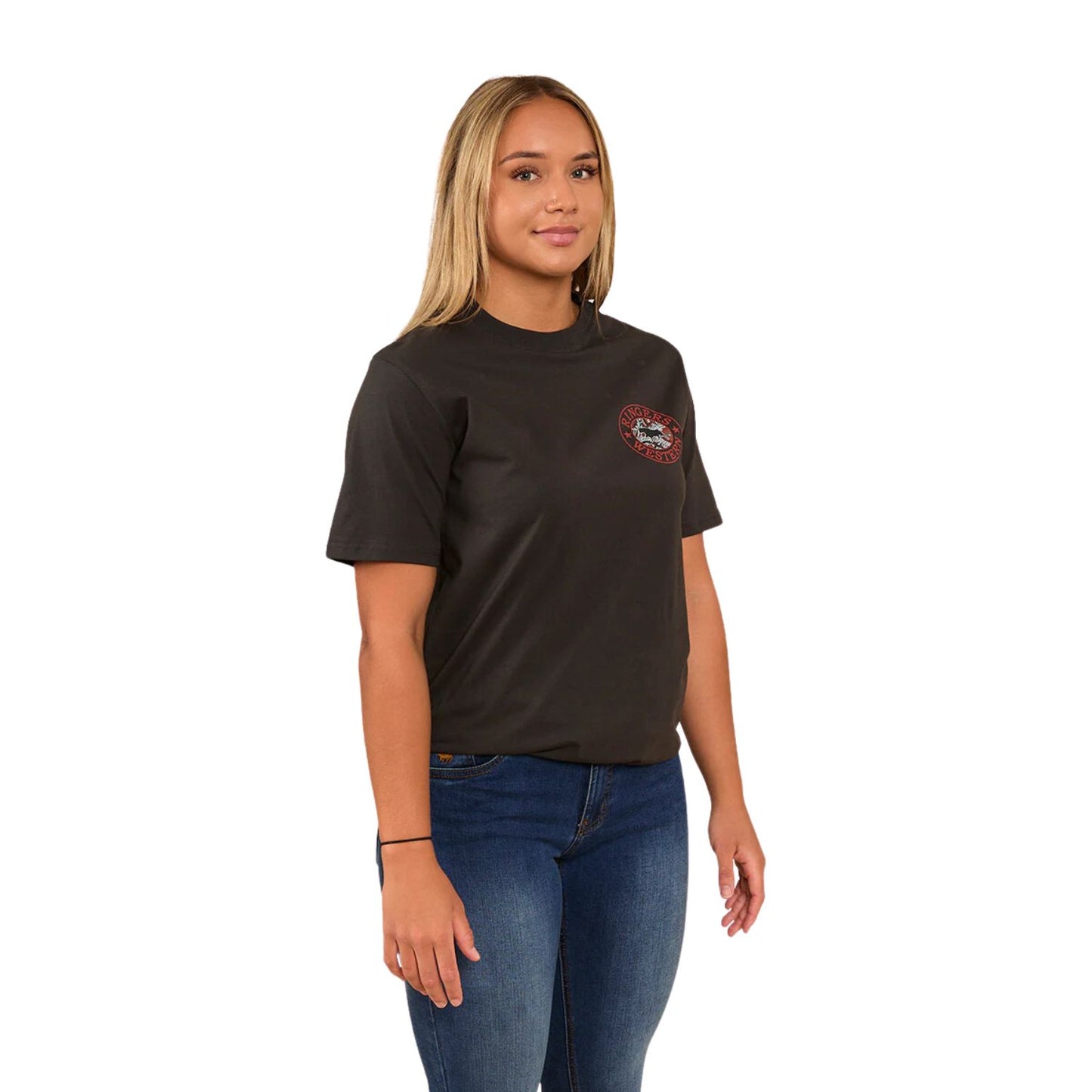 Ringers Western Unisex Walk About Warrior T-Shirt - Charcoal