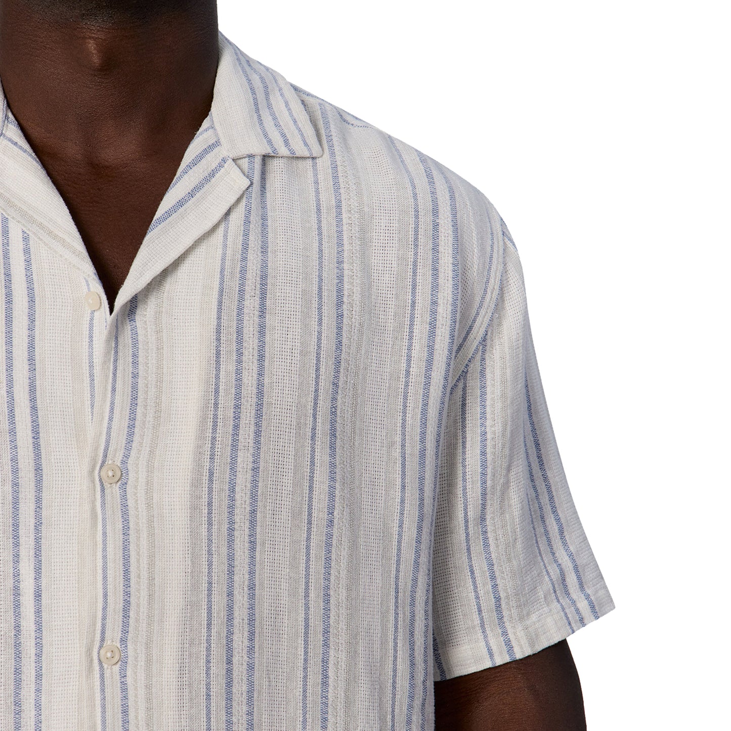 Industrie The Levenzo Linen S/S Shirt - White Multi