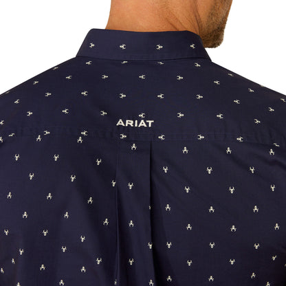 Ariat Men's Cordell Fitted L/S Shirt - Navy