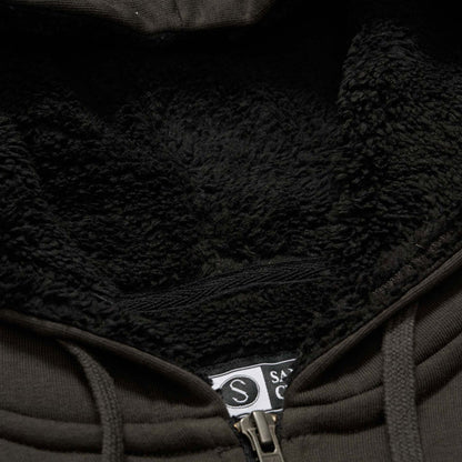 Salty Crew Rotor Fleece Lined Zip Thru Hood - Vintage Black