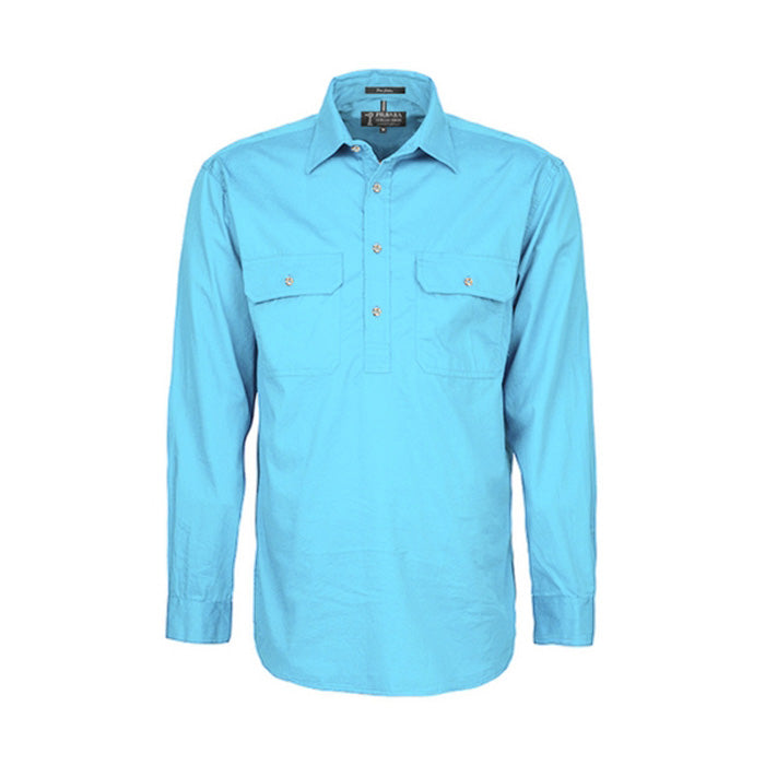 Pilbara Men's Shirt Closed Front L/S Shirts - Light Colours