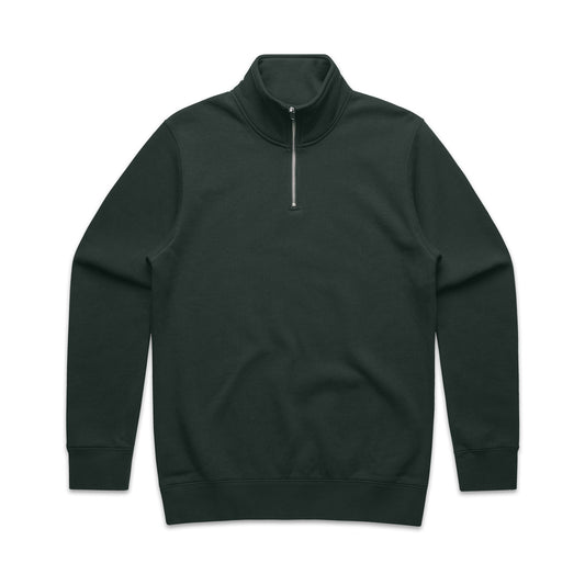 AS Colour Men's Stencil Half Zip Crew - Pine Green