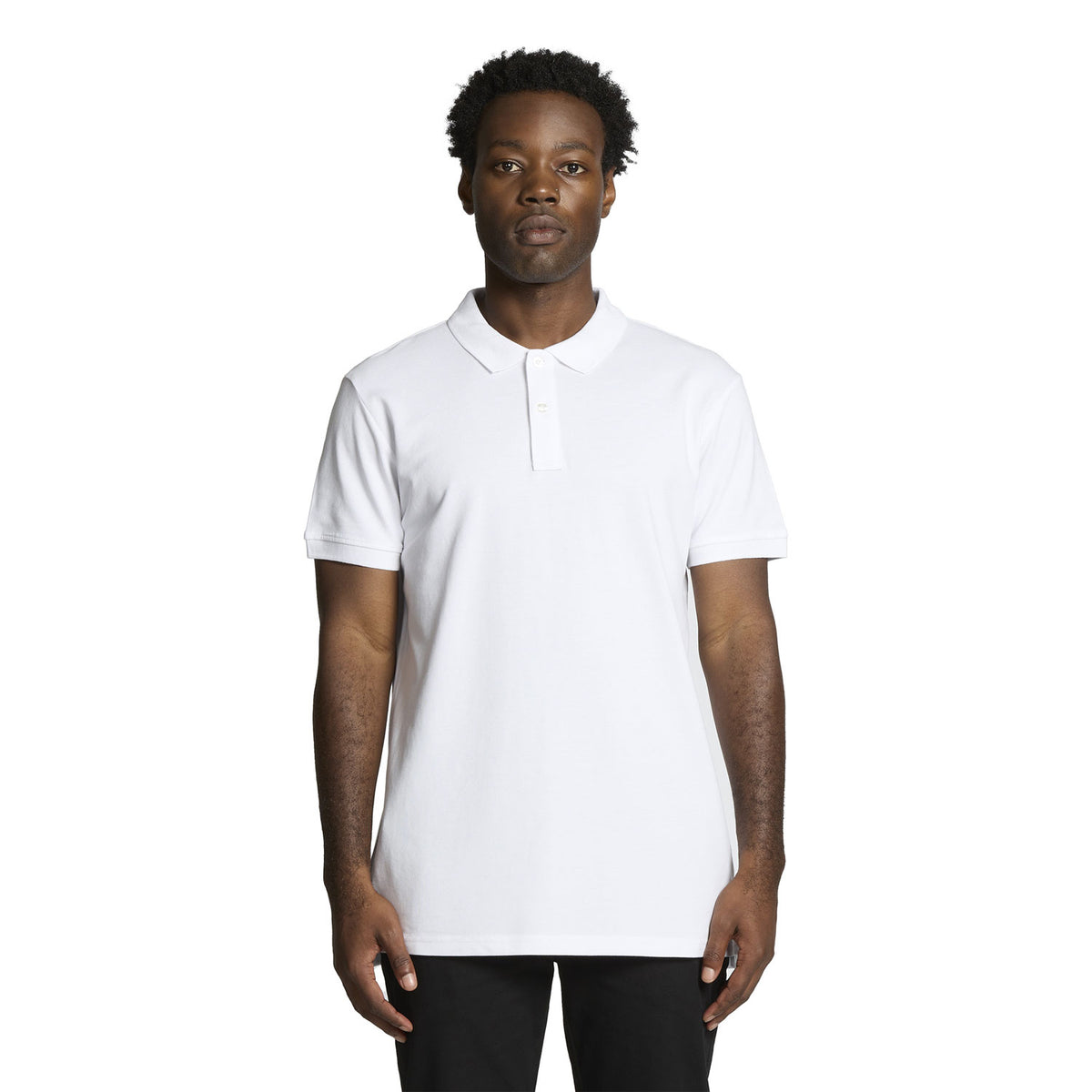 AS Colour Men's Pique Polo - White