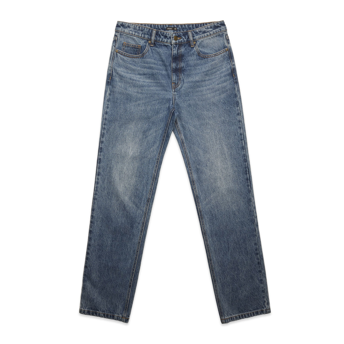 AS Colour Men's Straight Jeans - Washed Blue