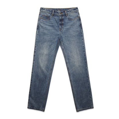 AS Colour Men's Straight Jeans - Washed Blue