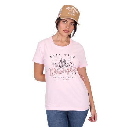 Wrangler Women's Tahlia S/S Tee - Blush