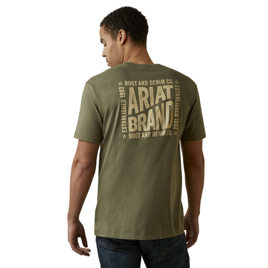 Ariat Men's Curve Ball Tee - Military Heather