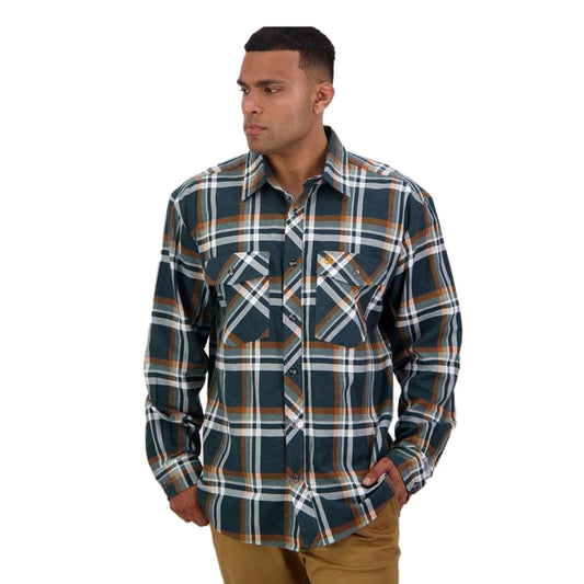Swanndri Men's Full Button Egmont L/S Shirt - Deep Green