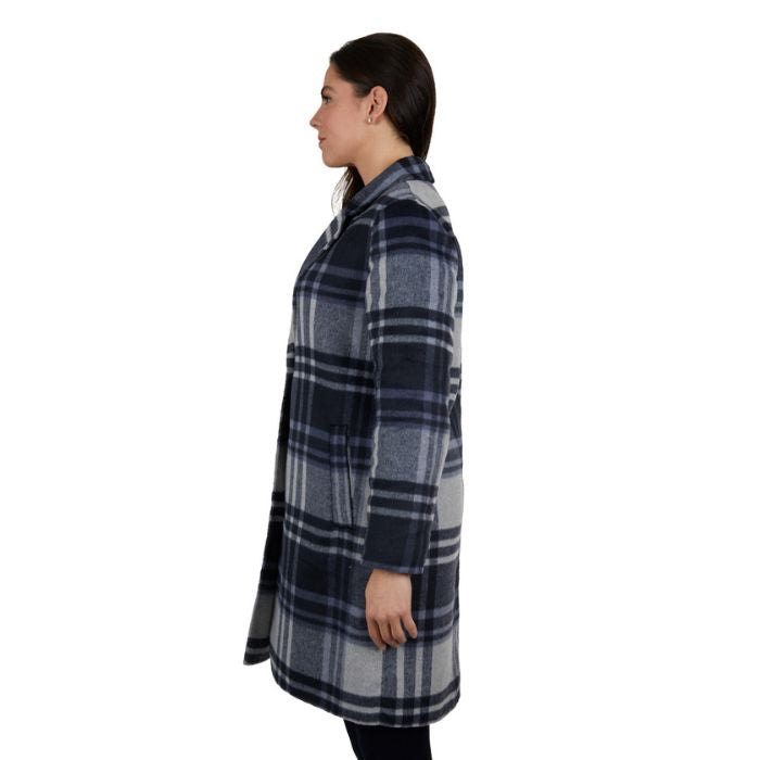 Thomas Cook Women's  Leicester Wool Coat - Navy Check