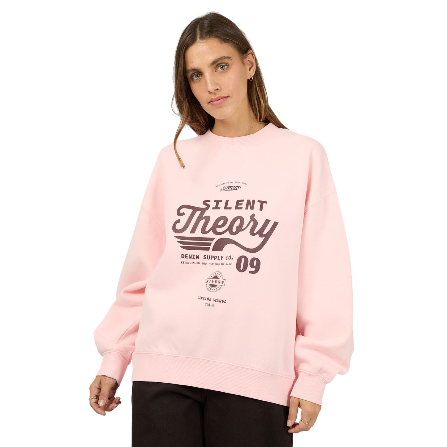 Silent Theory Emblem Crew - Pink