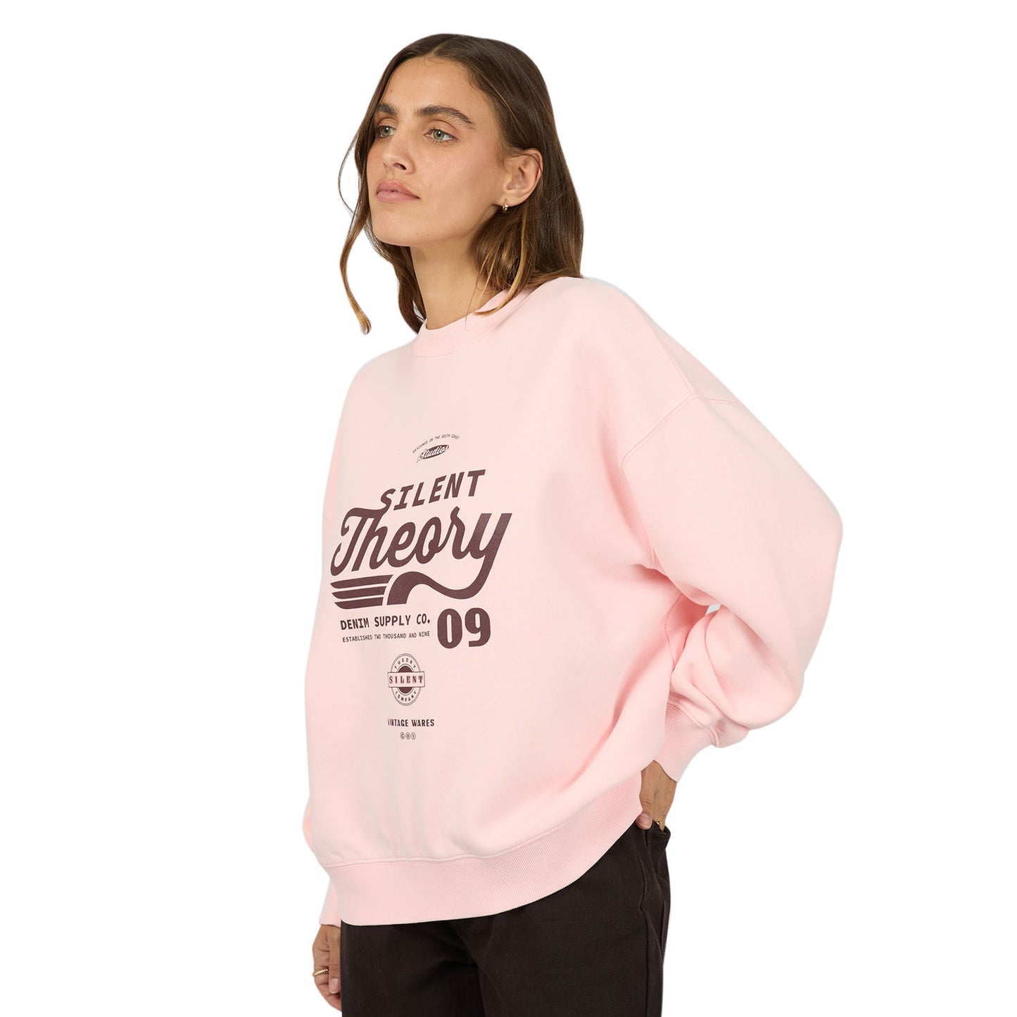 Silent Theory Emblem Crew - Pink