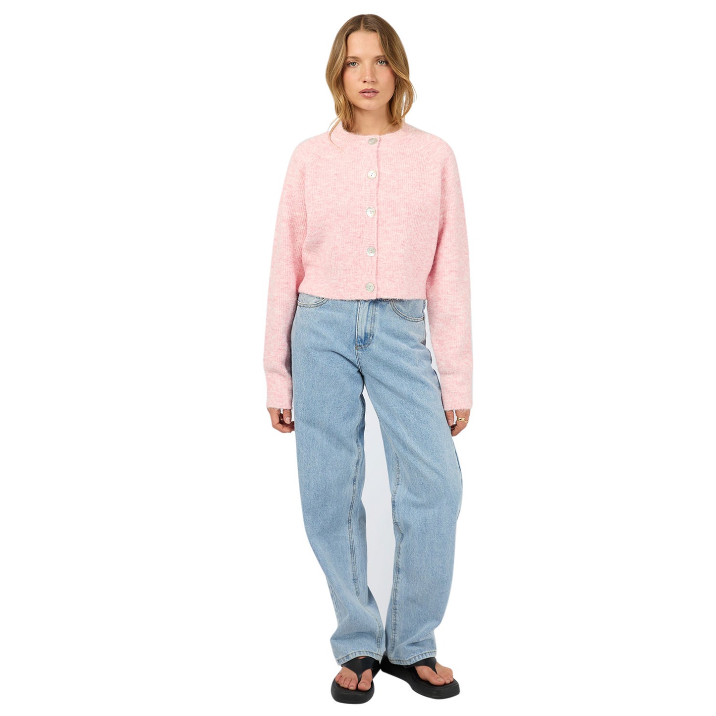 Silent Theory Darby Knit Cardigan - Pink