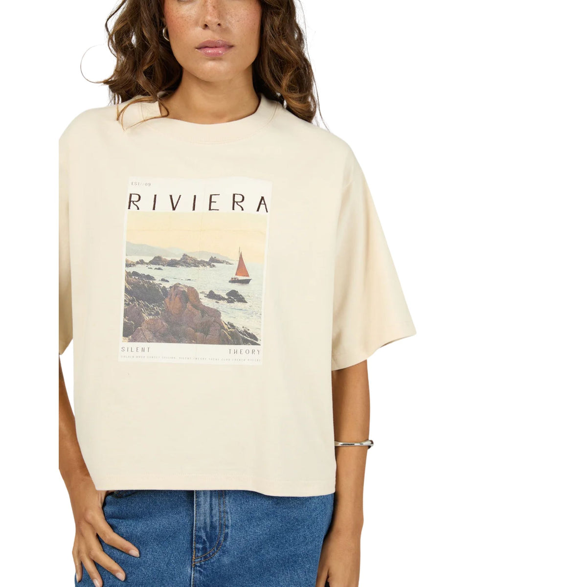 Silent Theory Sight See Relaxed Tee - Chalk