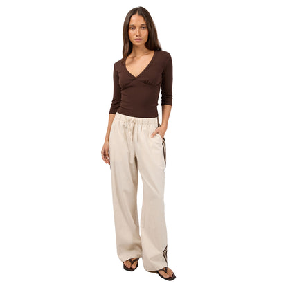 Silent Theory Sloane Trim Pant - Natural