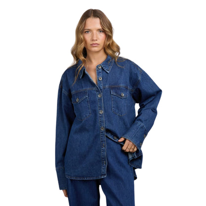 Silent Theory Aster Shirt - Dark Blue