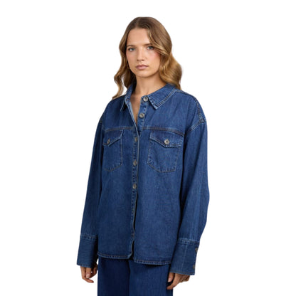 Silent Theory Aster Shirt - Dark Blue