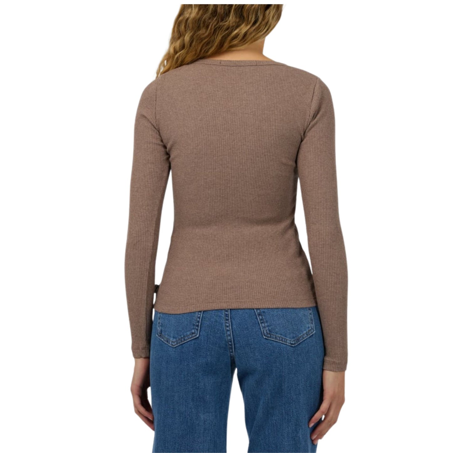 Silent Theory Rib L/S Tee -  Brown