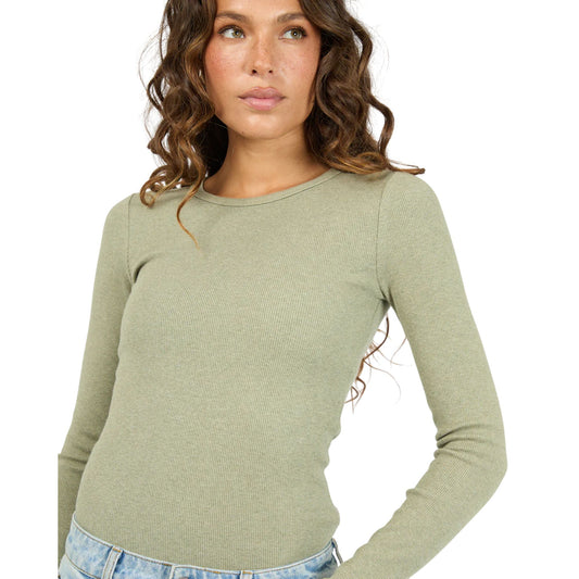 Silent Theory Rib L/S Tee - Fern